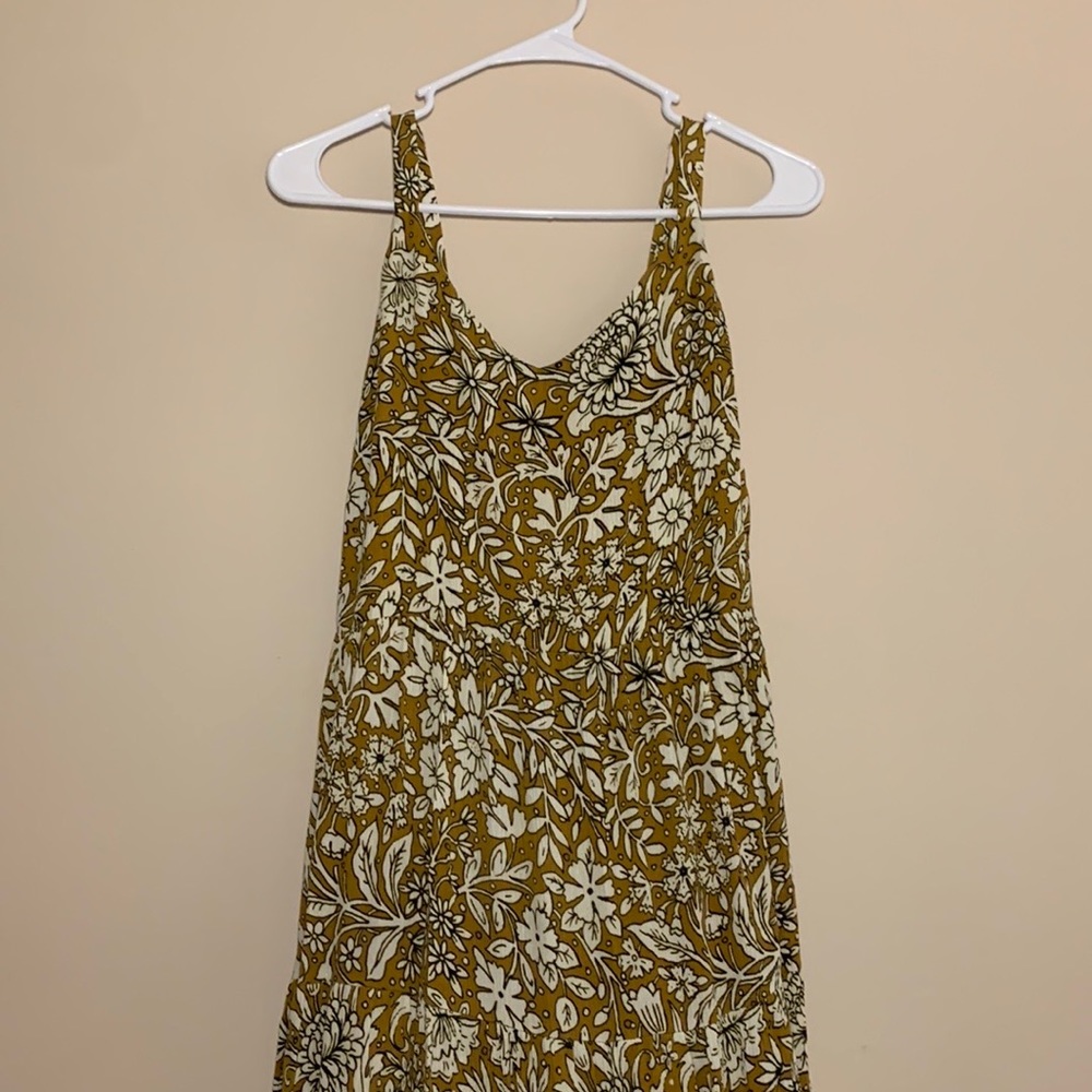 Floor length maxi dress.